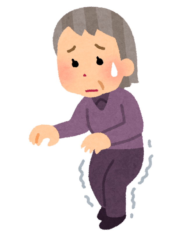 足腰が弱った高齢者の様子